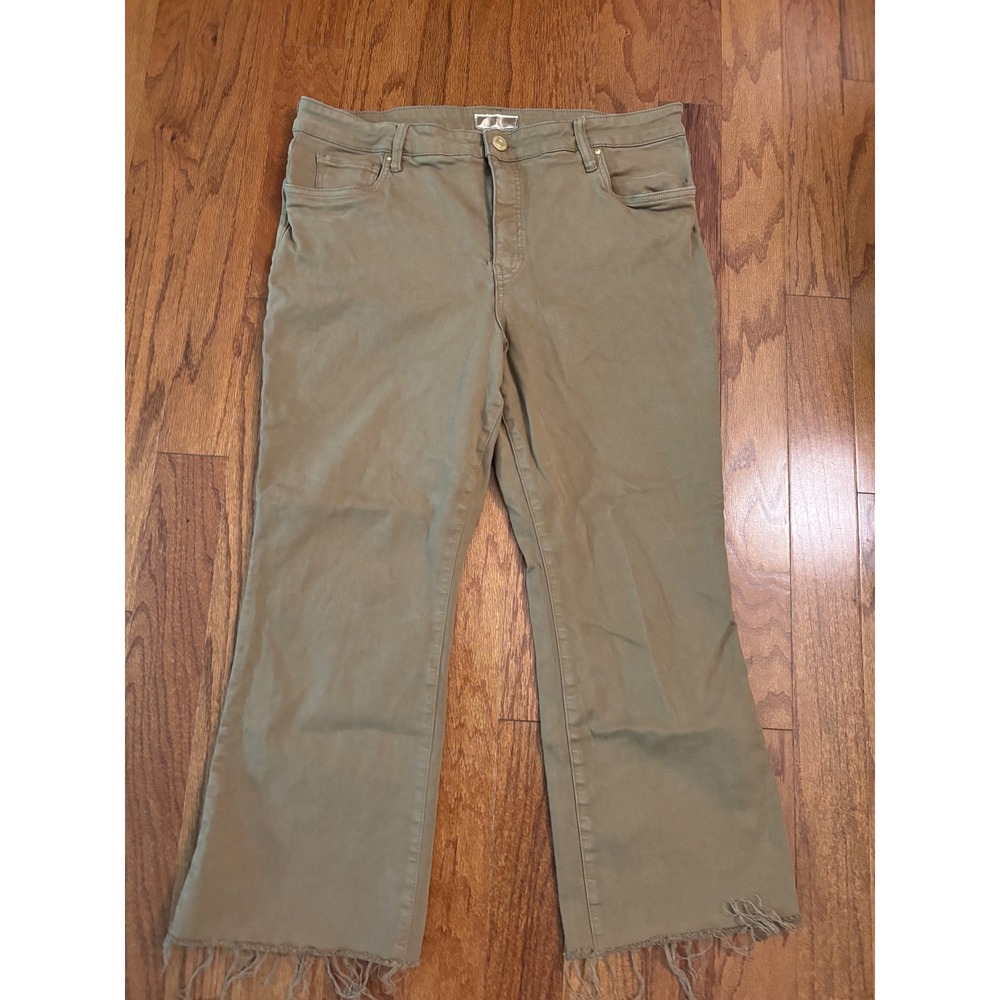 Kut From The Kloth Kelsey High Rise Fab Ab Ankle Flare Brown Pants Size‎ 16P